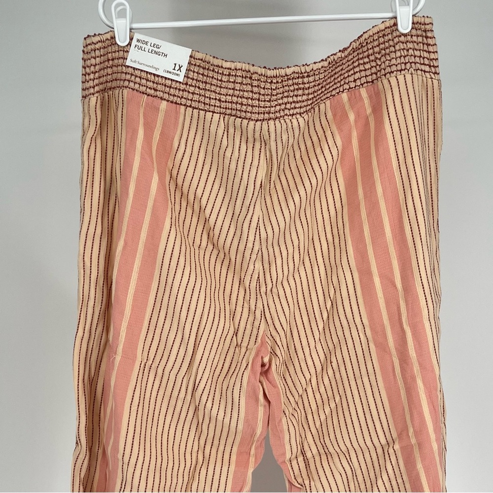 SOFT SURROUNDINGS NWT TALAMANCA WIDE LEG PANTS 1X CREAM CORAL - Picture 10 of 12